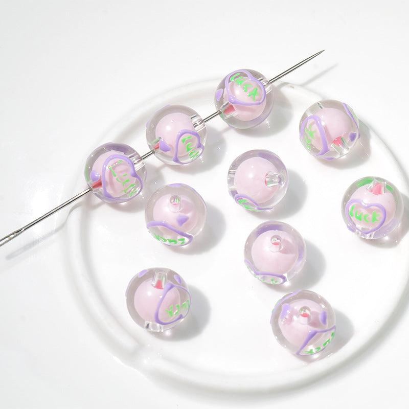 Wholesale Hand Painted Drip Oil Ornament Accessories Beads